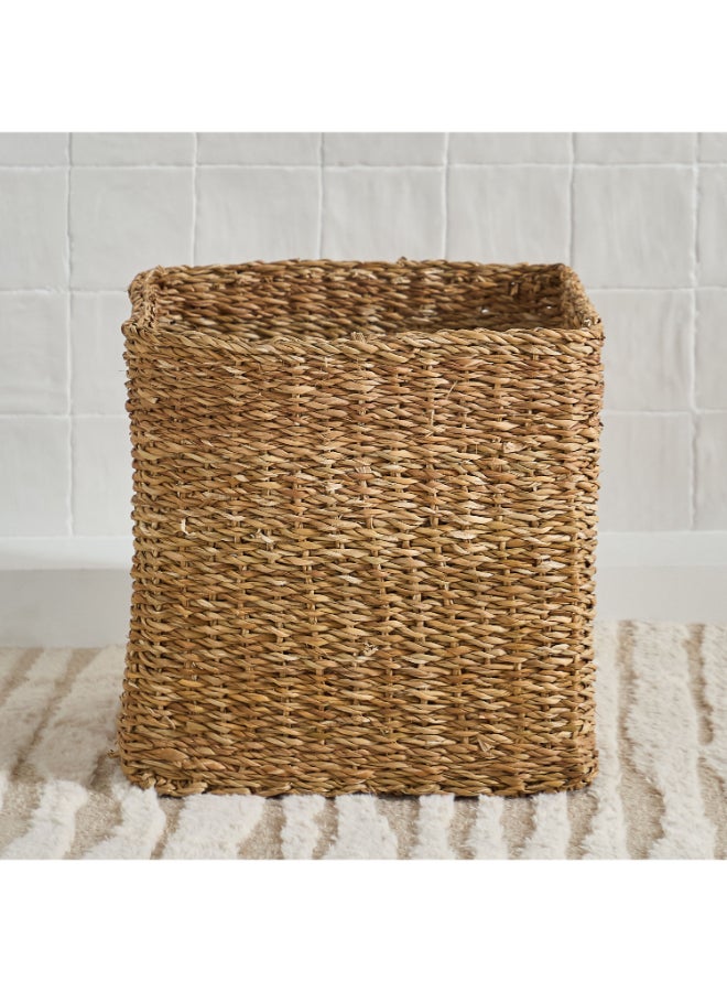 Home Box Natural Woven Storage Basket - Cube Shape - Image 2